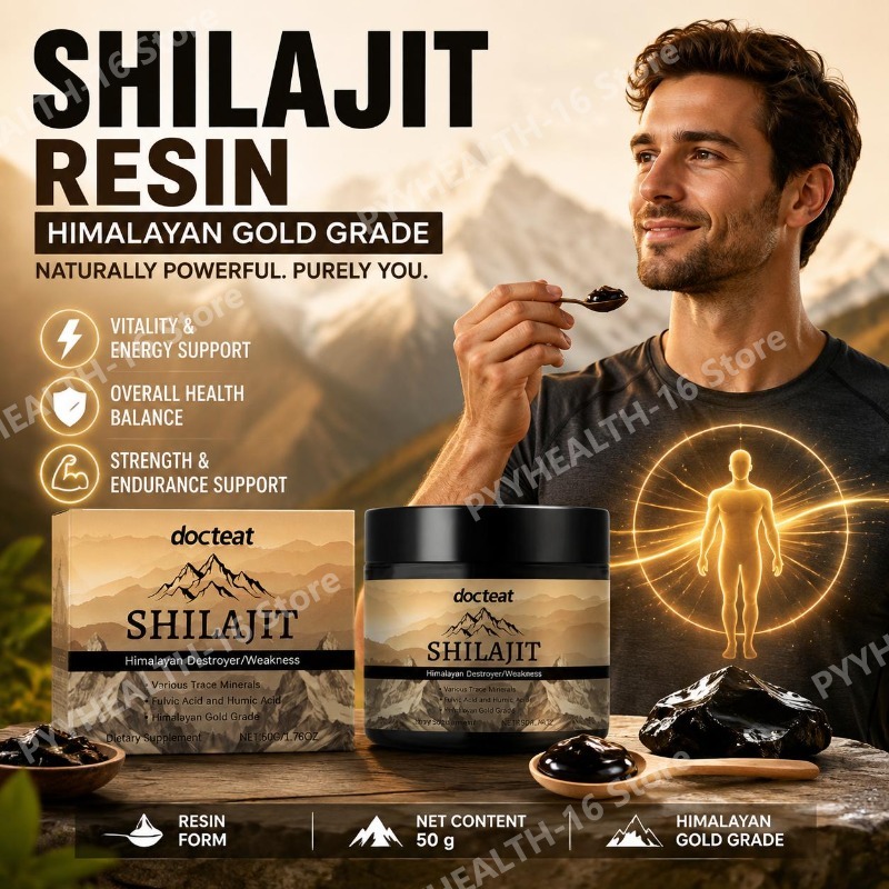 Shilajit Resin Pure - Docteat Himalayan Shilajit Resin 250mg, Organic