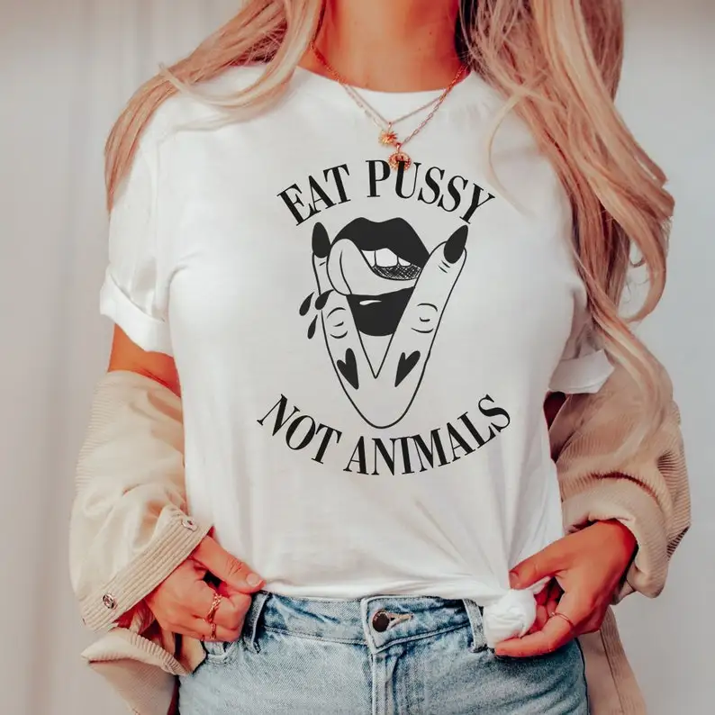 Unisex Vegan T-Shirt Eat Pssy  - Nutrition Fitness review and price