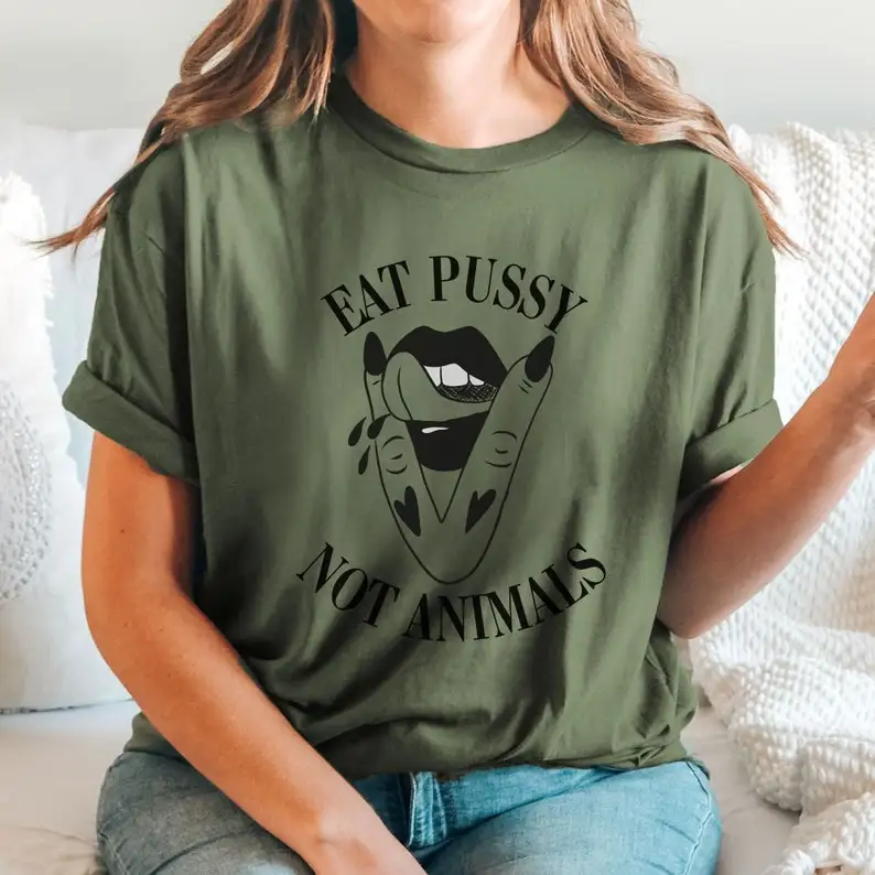Unisex Vegan T-Shirt Eat Pssy  - Nutrition Fitness review and price