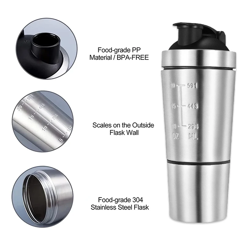 Stainless Steel Protein Shaker - Fitness Nutrition Protein review and price